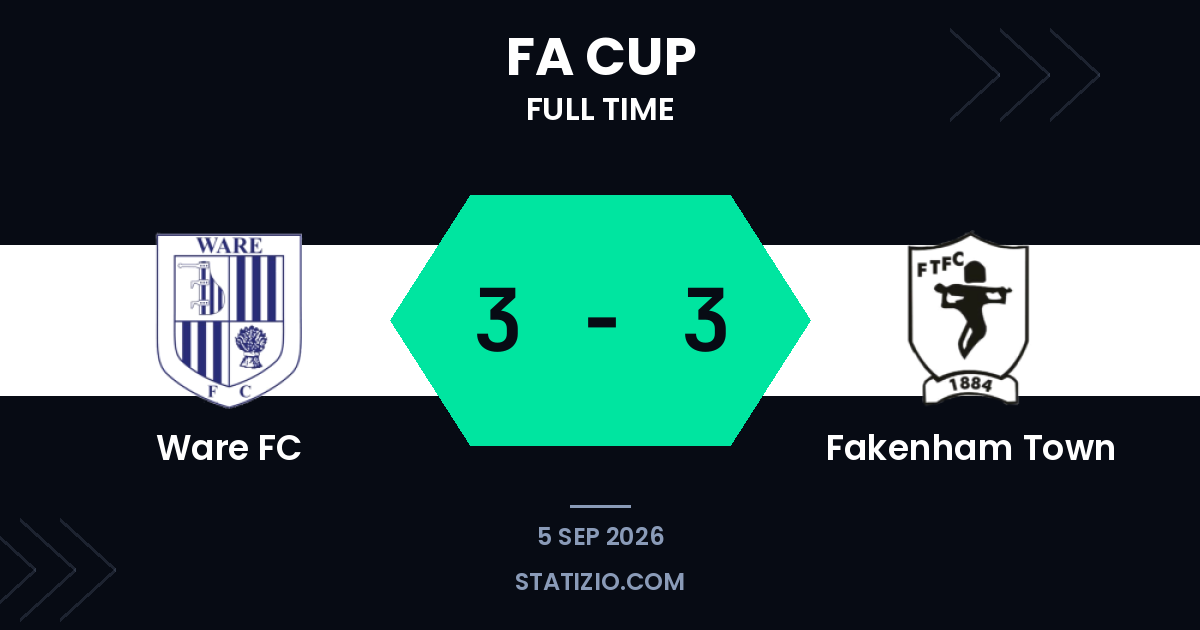 Ware FC 3-3 Fakenham Town