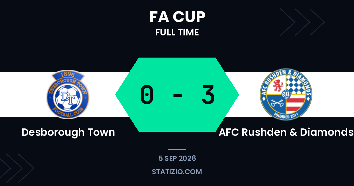 Desborough Town 0-3 AFC Rushden & Diamonds