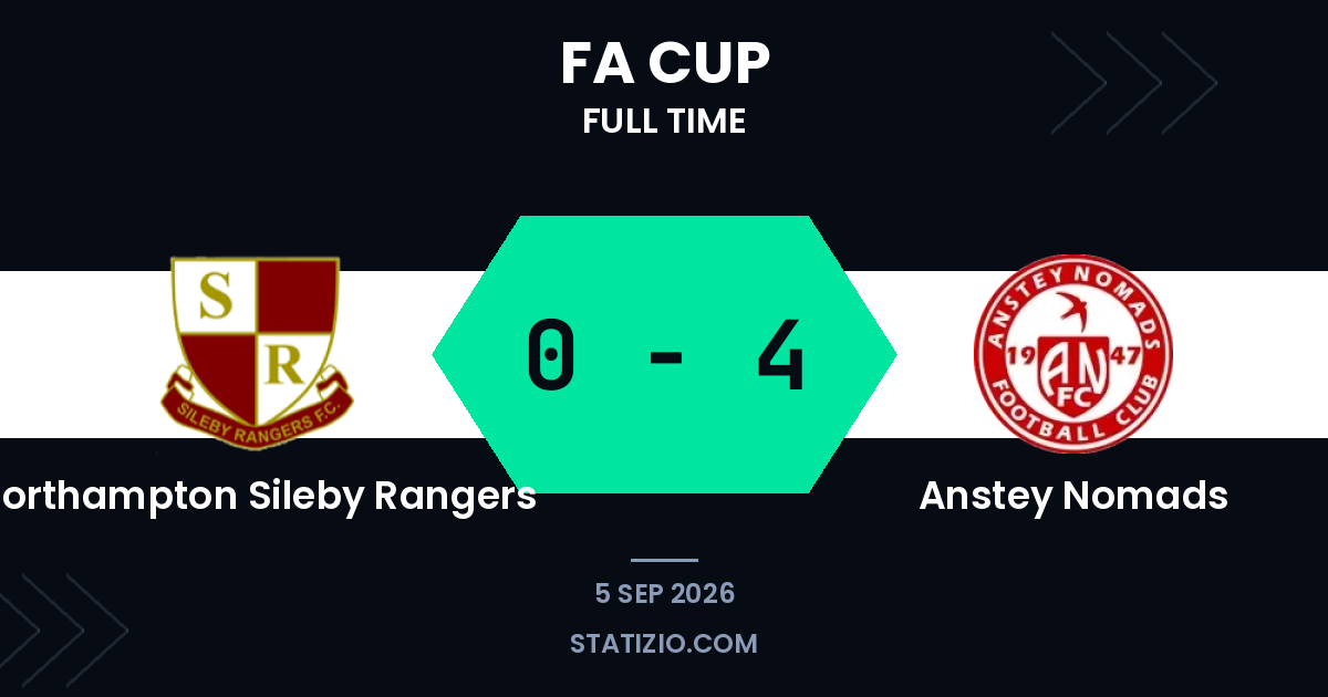 Northampton Sileby Rangers 0-4 Anstey Nomads