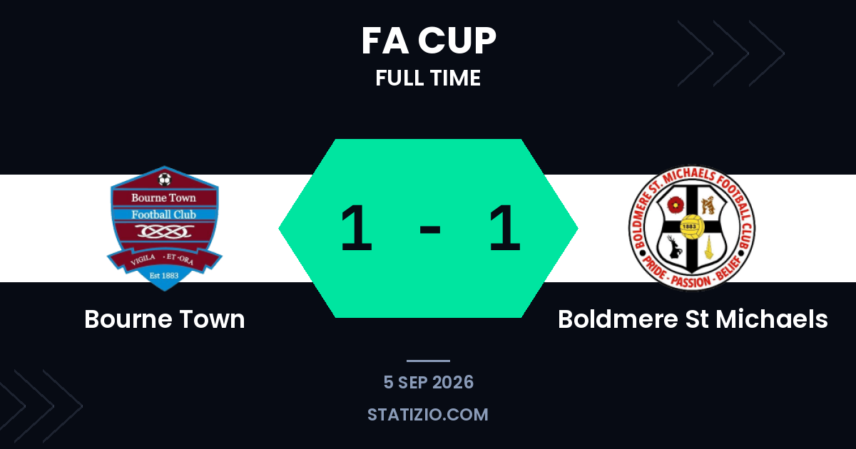 Bourne Town 1-1 Boldmere St Michaels