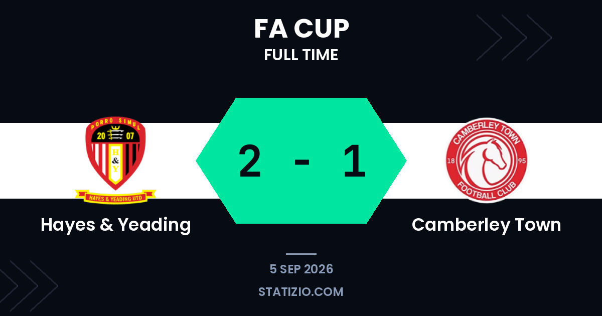 Hayes & Yeading 2-1 Camberley Town