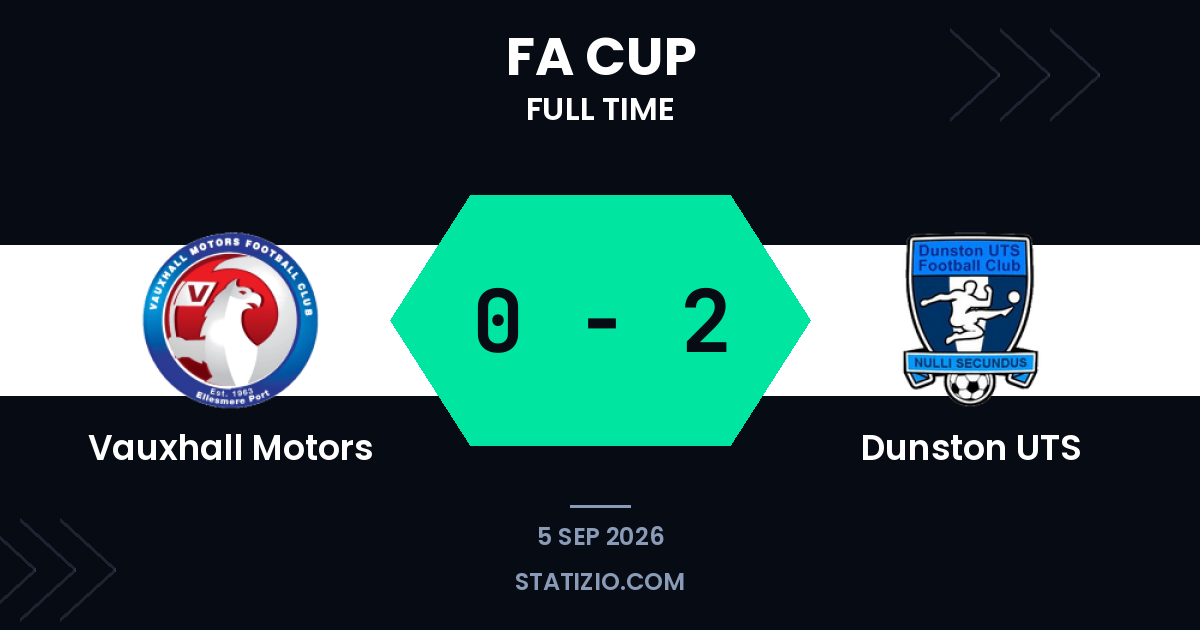 Vauxhall Motors 0-2 Dunston UTS