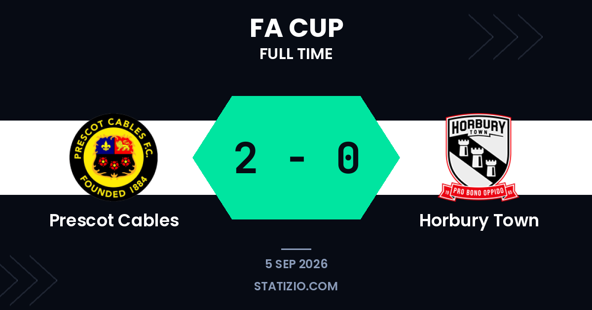 Prescot Cables 2-0 Horbury Town