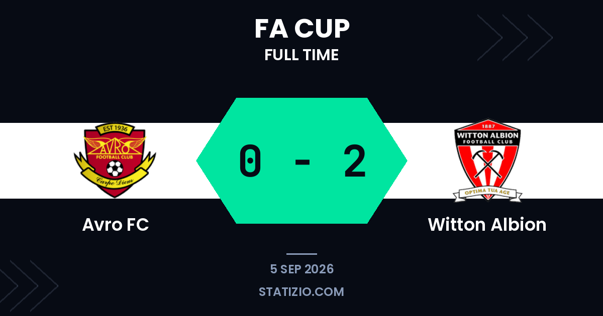 Avro FC 0-2 Witton Albion