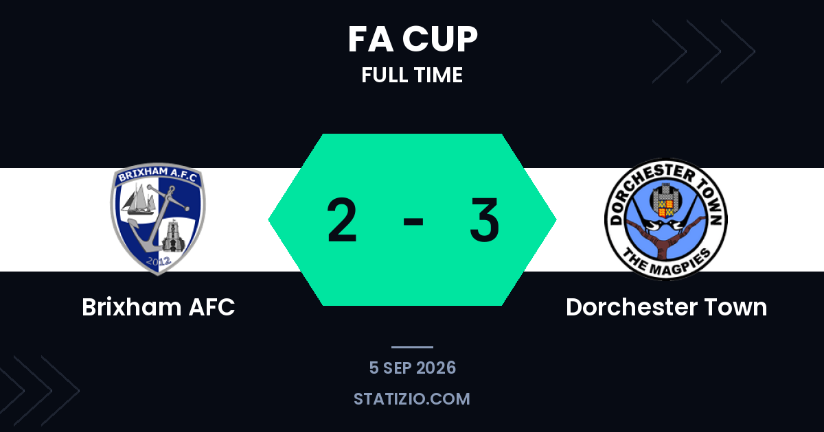Brixham AFC 2-3 Dorchester Town