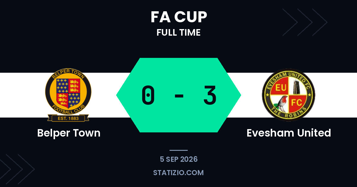 Belper Town 0-3 Evesham United