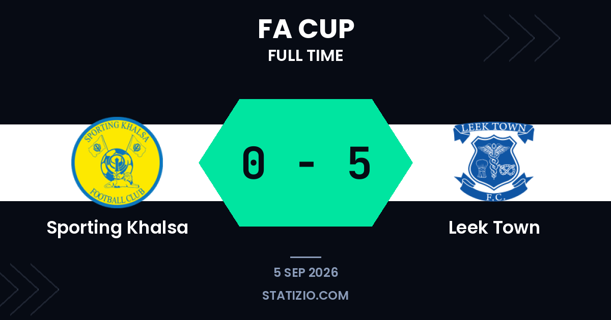 Sporting Khalsa 0-5 Leek Town