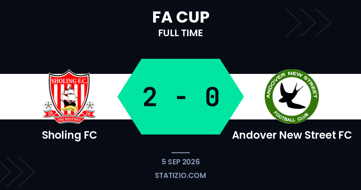 Sholing FC 2-0 Andover New Street FC
