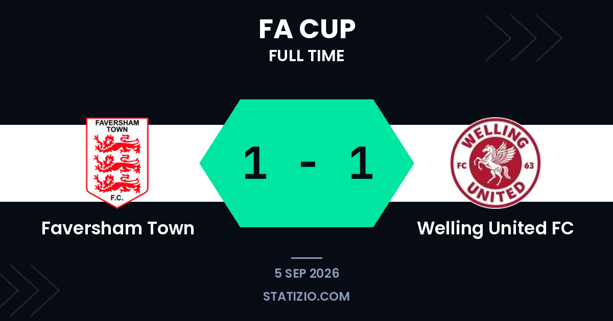 Faversham Town 1-1 Welling United FC