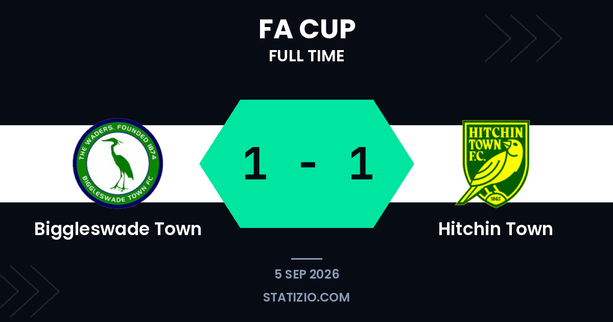 Biggleswade Town 1-1 Hitchin Town