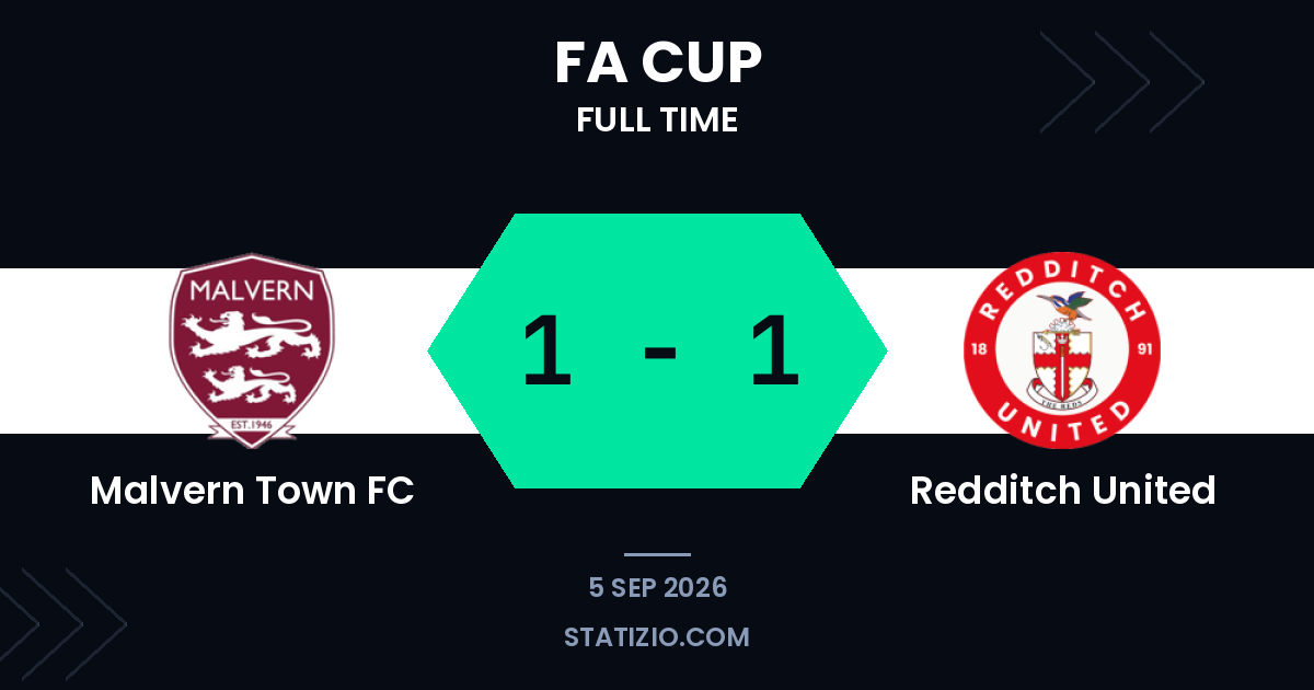 Malvern Town FC 1-1 Redditch United