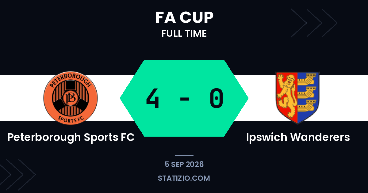 Peterborough Sports FC 4-0 Ipswich Wanderers