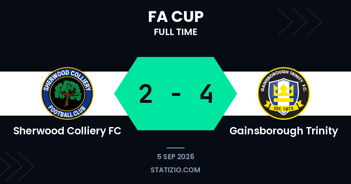 Sherwood Colliery FC 2-4 Gainsborough Trinity