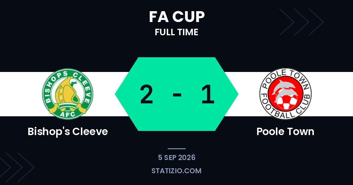 Bishop's Cleeve 2-1 Poole Town