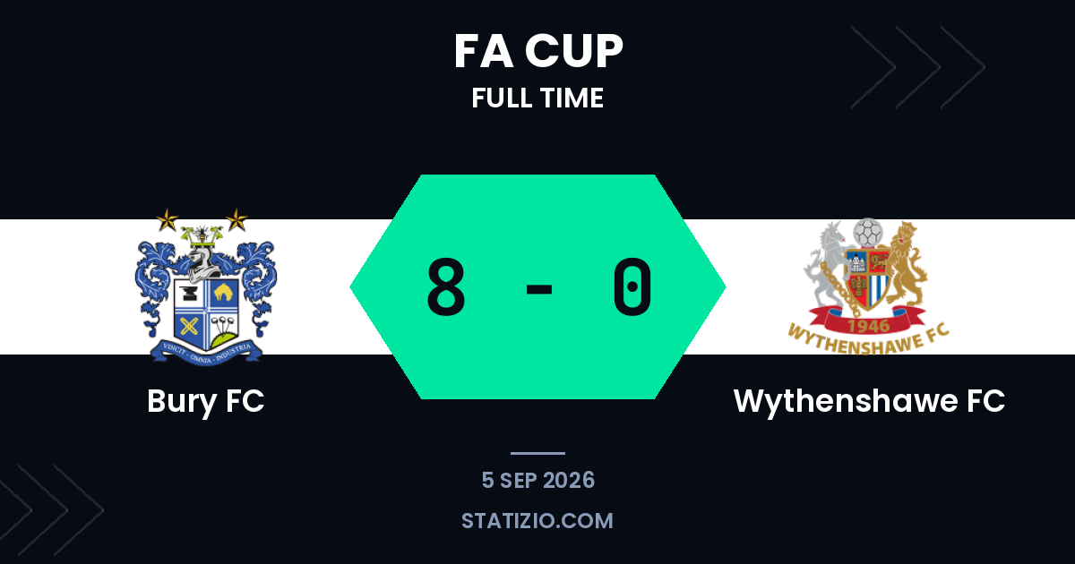Bury FC 8-0 Wythenshawe FC