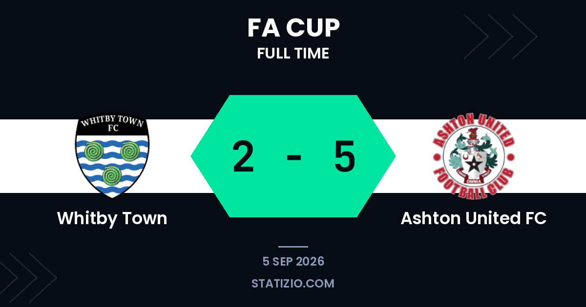 Ashton United thrash Whitby Town 5-2 in cup qualifier