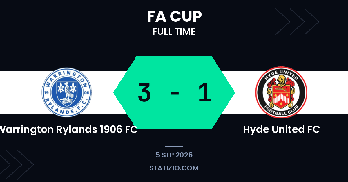 Warrington Rylands 1906 FC 3-1 Hyde United FC
