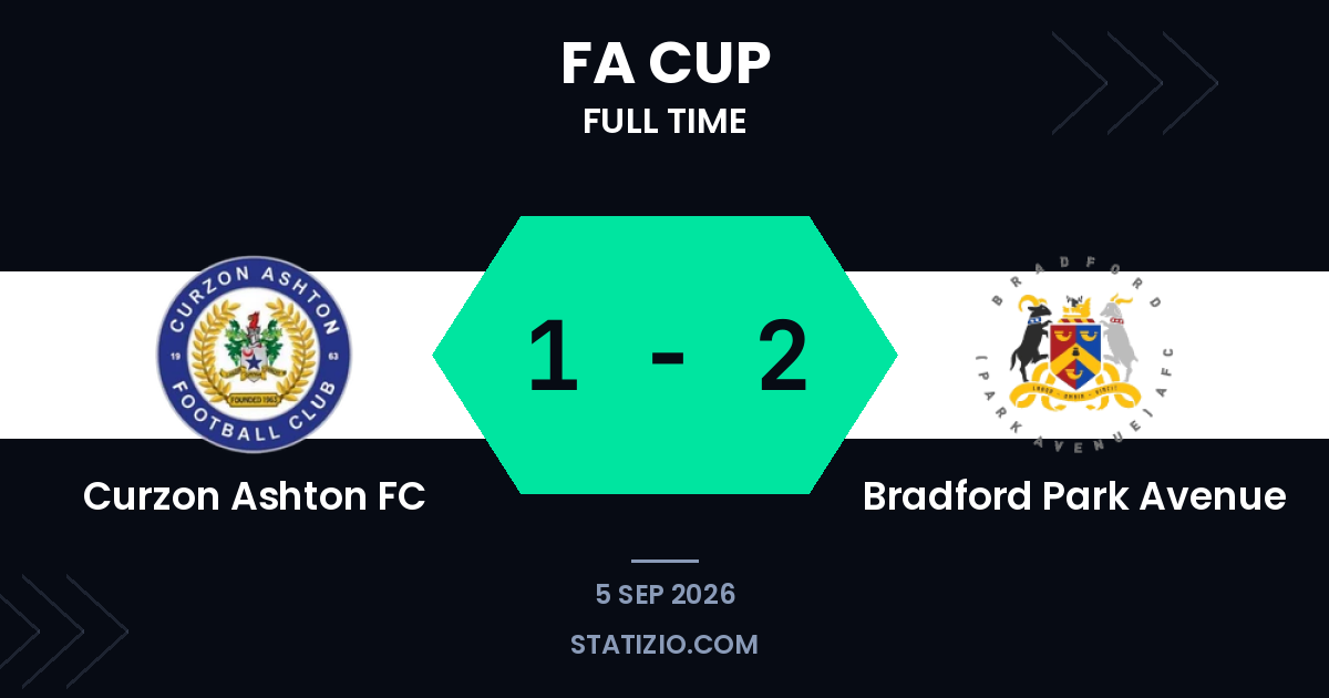 Curzon Ashton FC 1-2 Bradford Park Avenue
