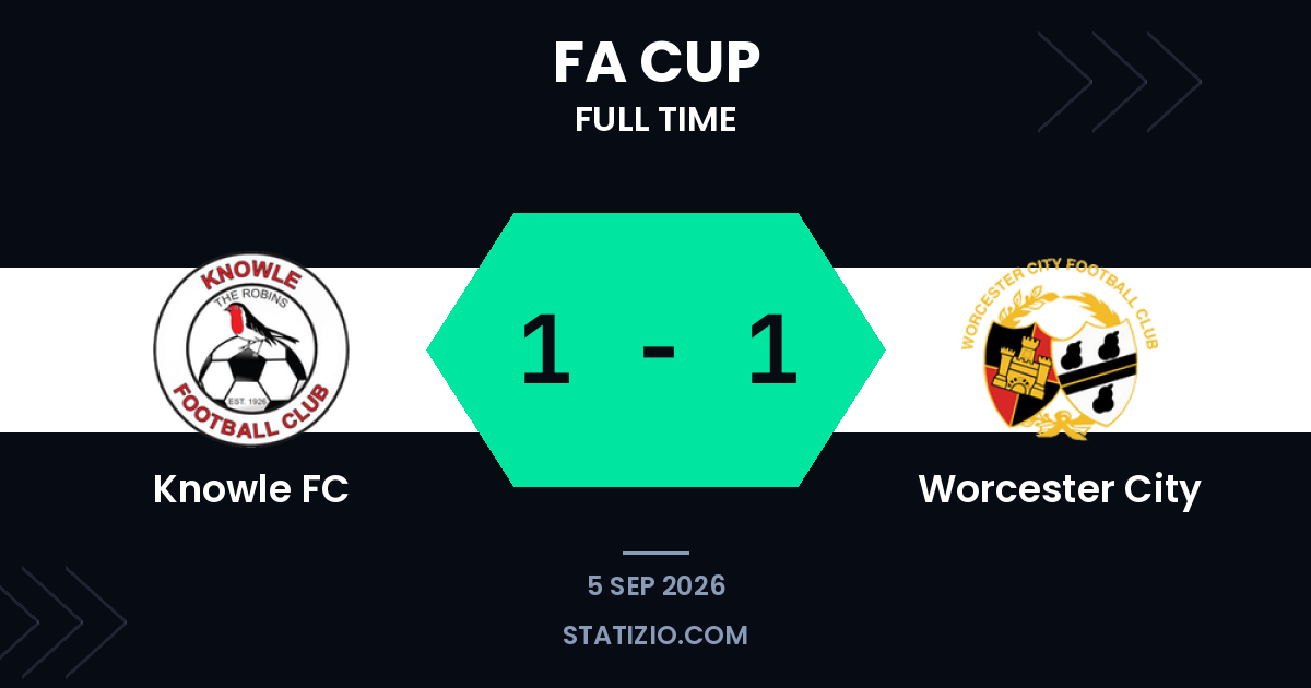 Knowle FC 1-1 Worcester City