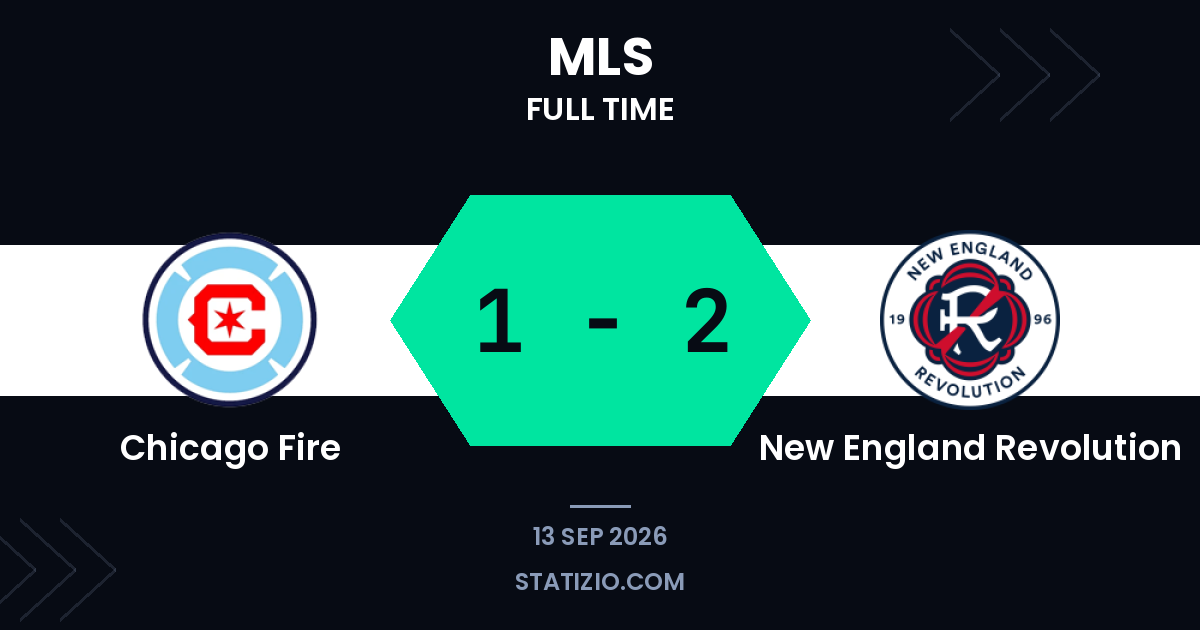 New England wins at Chicago Fire in MLS regular-season clash