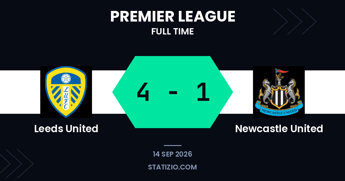 Leeds thrash Newcastle with four-goal home display