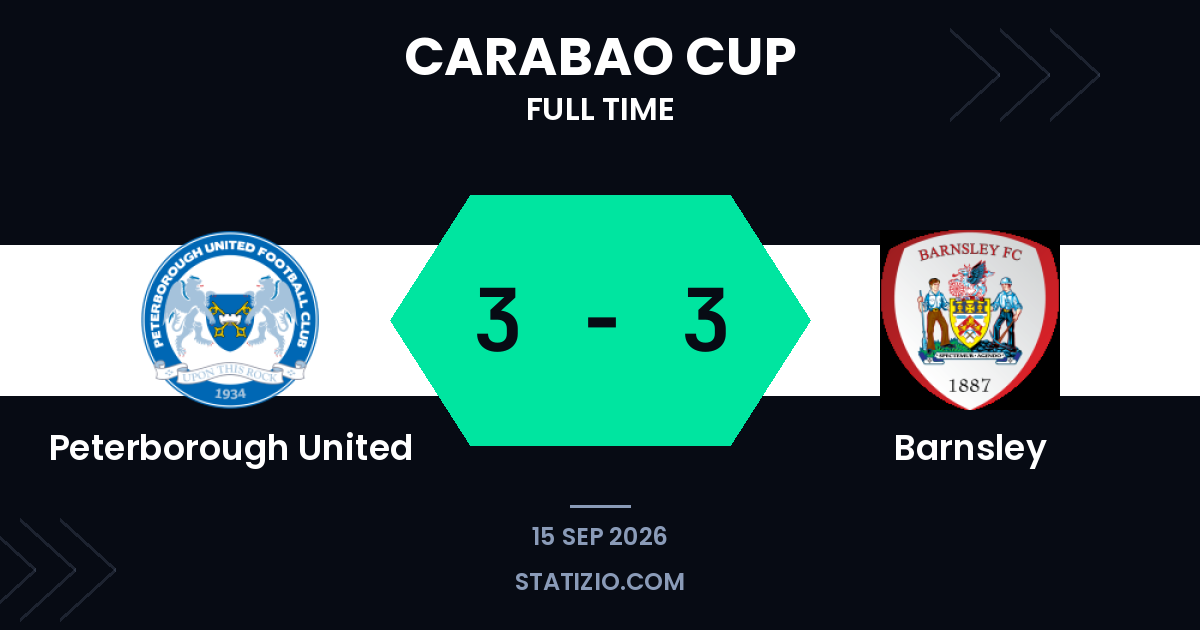 Peterborough y Barnsley comparten el emocionante partido de la Carabao Cup y se deciden en los penaltis