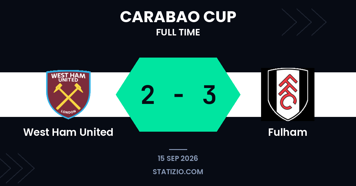 Fulham supera al West Ham en un emocionante partido de la Carabao Cup