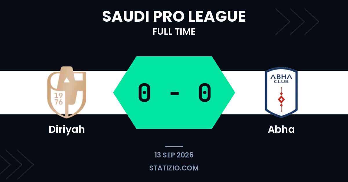 Diriyah and Abha share goalless draw in Saudi league