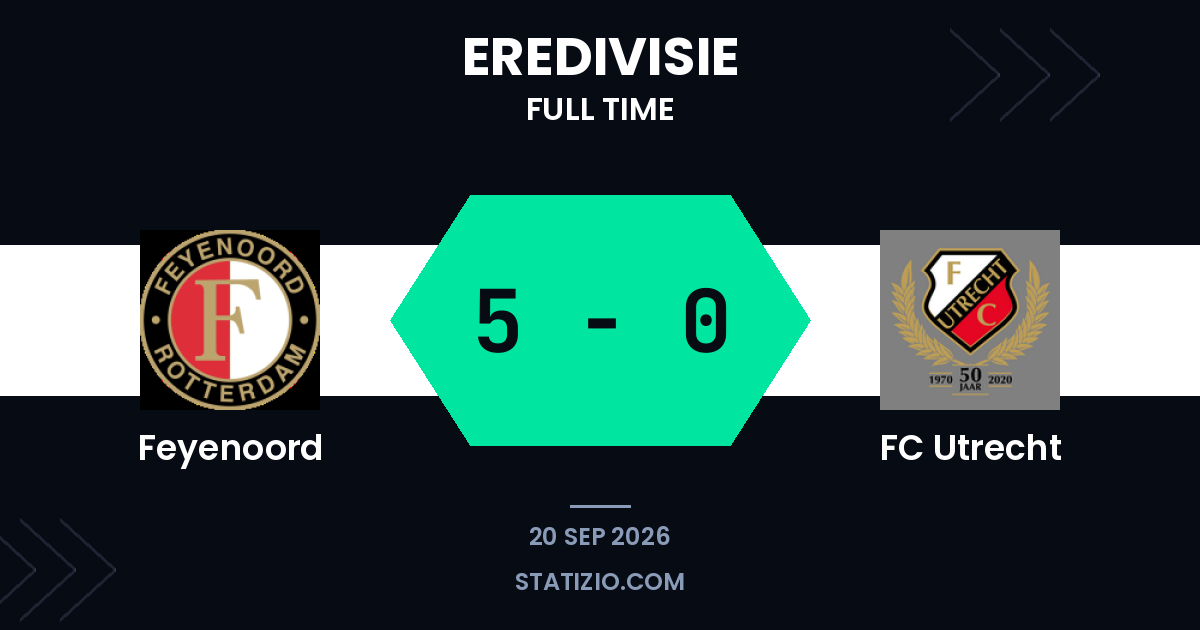 Feyenoord thrash Utrecht in one-sided rout