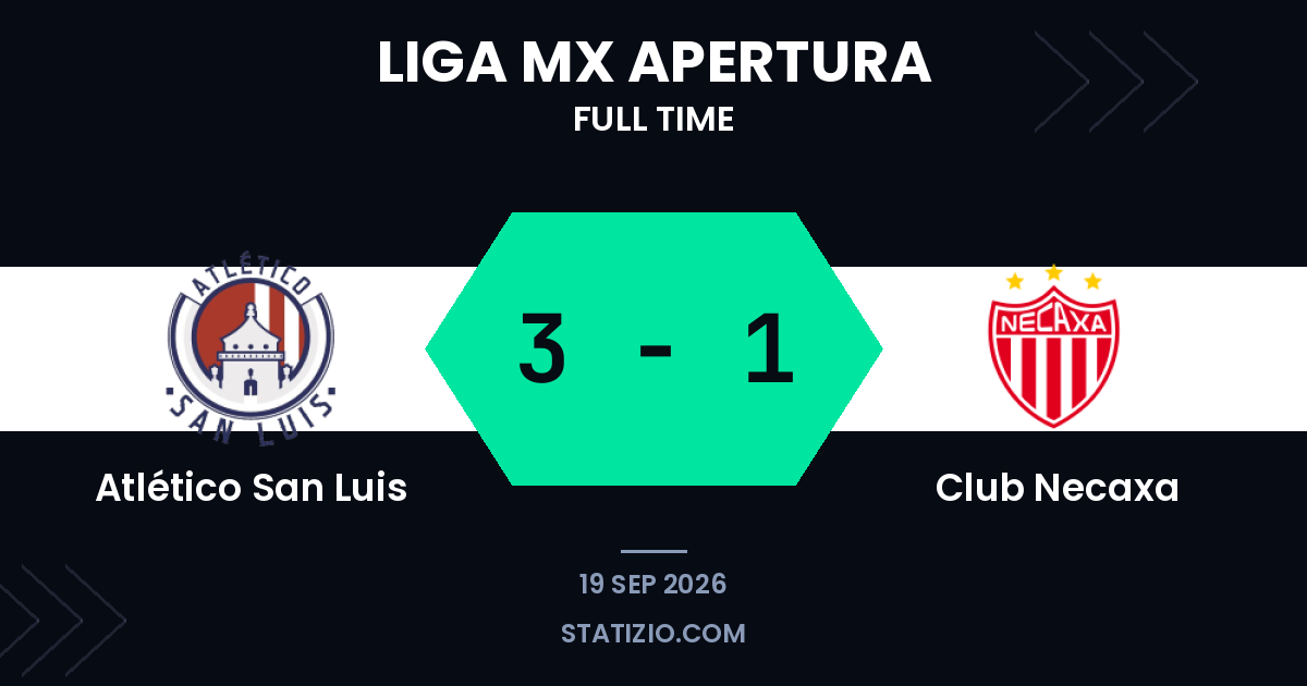 El Atlético San Luis vence al Necaxa con un gol en casa en los últimos minutos