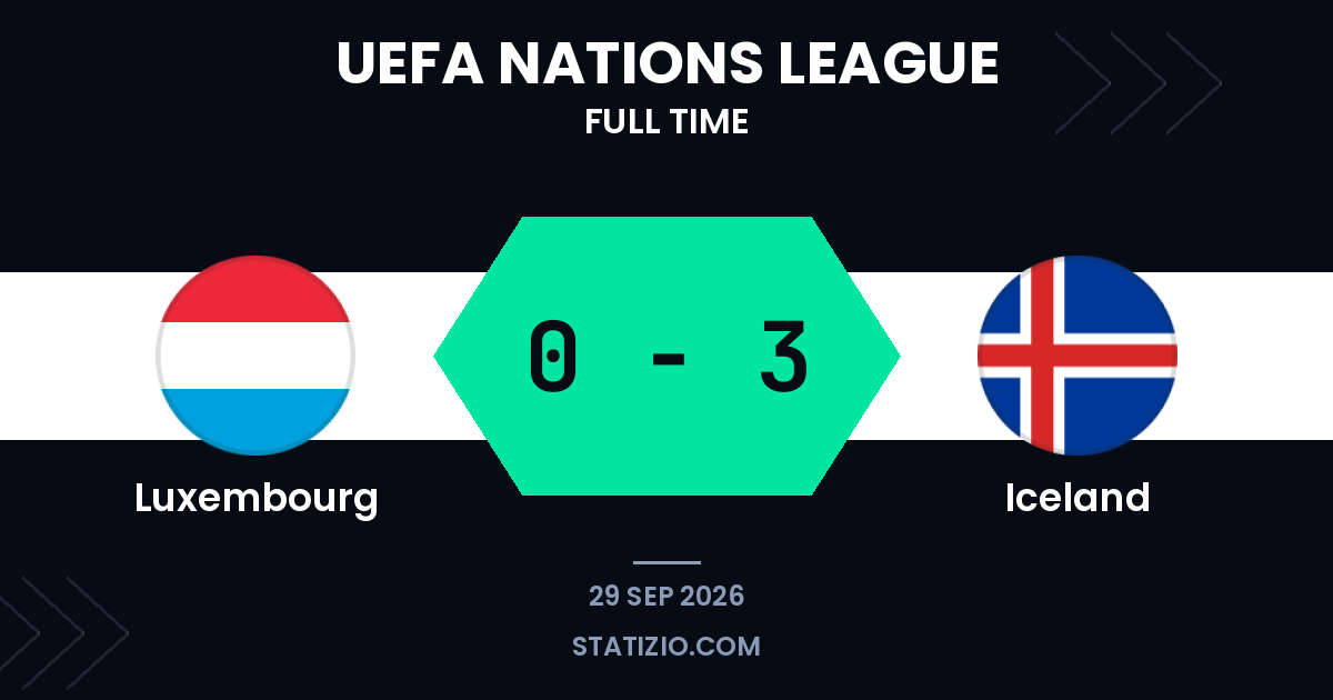 Iceland thrash Luxembourg in Nations League away win