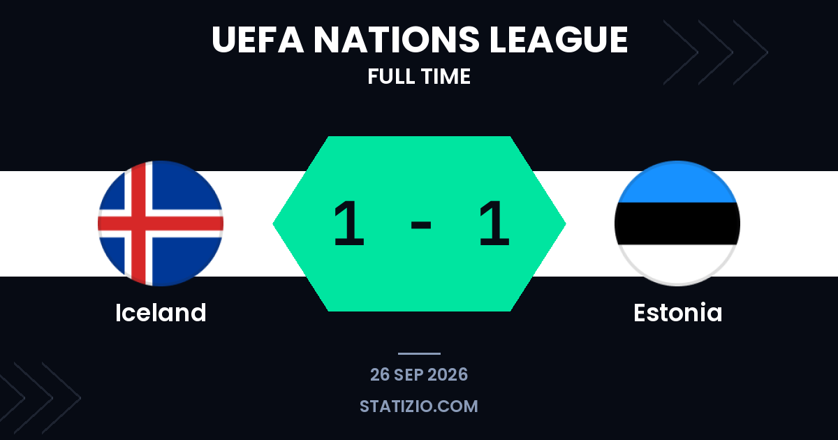 Iceland and Estonia share spoils in Nations League draw